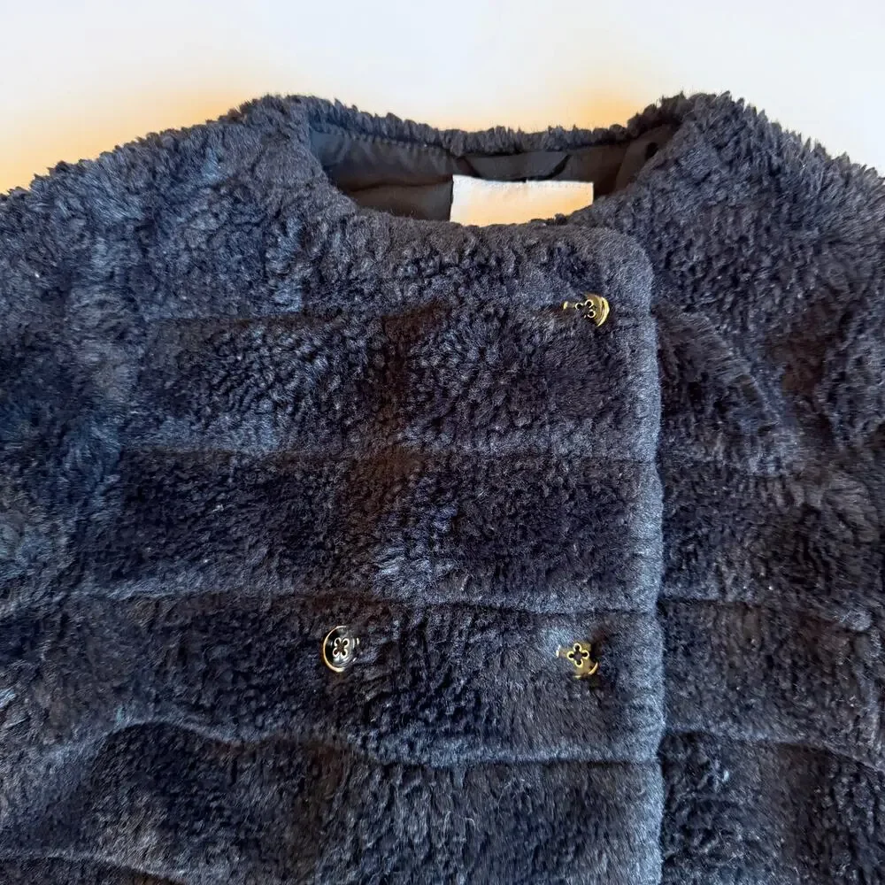 Janie and Jack Channel Faux Fur Short Coat 5 to 6 Girls - Picture 3 of 8